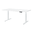 Valkoinen sähköpöytä valkoisella rungolla, Korkeus 64-129cm, Pöytälevy 140x80cm